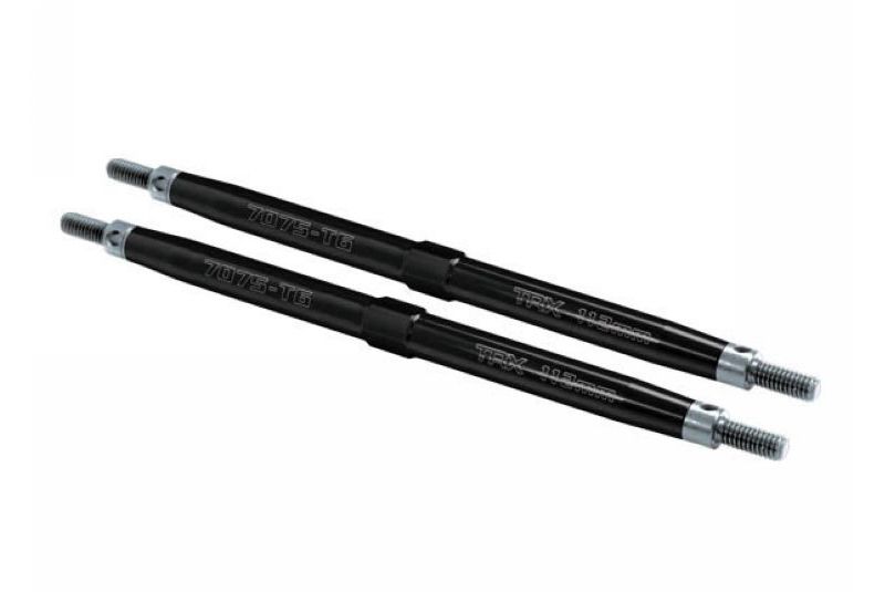 Toe links, Maxx (Tubes black-anodized, 7075-T6 aluminum, stronger than titanium) (112mm, front) (2)/