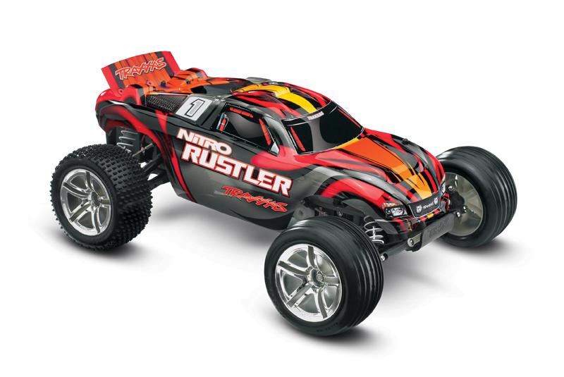 TRAXXAS	Nitro Rustler 2WD 1/10 RTR + NEW Fast Charger
